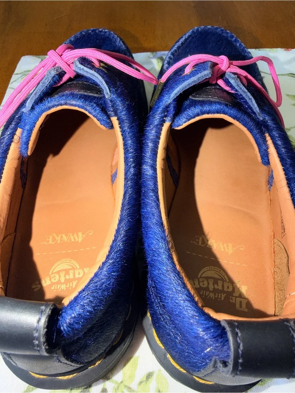 Dr. Martens x Awake Lowell Hair-On Moc Toe Navy US‎ 7 EUC
